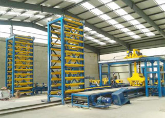 全自動水泥制磚機配自動收磚線可一氣呵成